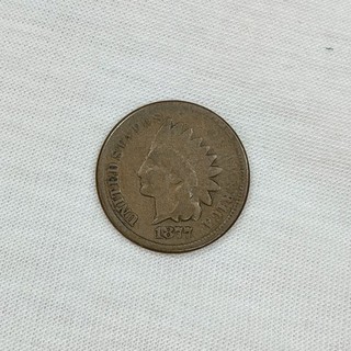 1877 Indian Head Small Cent 1C Early American Bronze Semi Key Date Type 3 Coin