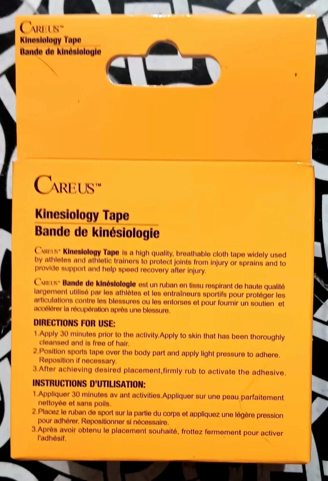 3x Cinta de Kinesiología Careus - Negra, Roja y Azul - Ideal para Atletas, LMT, Etc.  Foto 4 de 4
