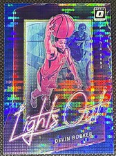 Devin Booker 2020-21 Panini Donruss Optic Lights Out Blue Pulsar #5 - Suns