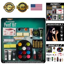 26 Pc Halloween Family Zombie Makeup Kit, Face Paint Fake Blood Set 2025