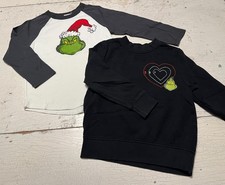 Boy's HANNA ANDERSSON Size 100 4 The Grinch Theme T-Shirt Sweatshirt Lot