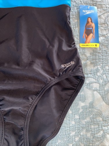 Speedo Colorblock One Piece Swimsuit Sz 6 NWT - Picture 2 of 6
