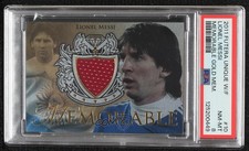 2011 Futera World Football Unique 191/450 Lionel Messi #MEMG10 PSA 8 0cp0