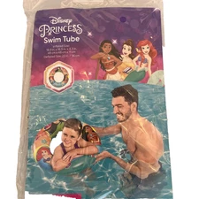 Disney Princess Swim Tube Inflatable Pool Float Ring 19" x19”x 4.5” Ages 3-6