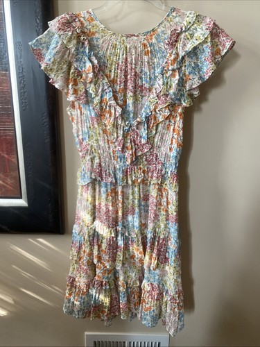Rebecca Taylor Sheer Fairy Dress Y2K Vintage Coquette Silk Blnd Ruffle Tiered 2 - Picture 2 of 19