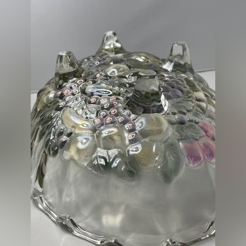 Vintage Indiana Glass Garland Oval Footed Centerpiece Fruit Bowl Iridescent - Imagen 4 de 8