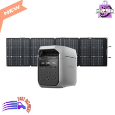 Solar Generator DELTA 3 Plus with 220W Bifacial Solar Panel, 1000W Solar Input