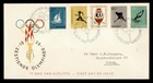 DR WHO 1956 NETHERLANDS FDC OLYMPICS SEMI POST COMBO R51921