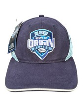 NSW BLUES 2004 STATE OF ORIGIN HAT SIGNED BY BRAD FITTLER & RICKY STUART BNWT