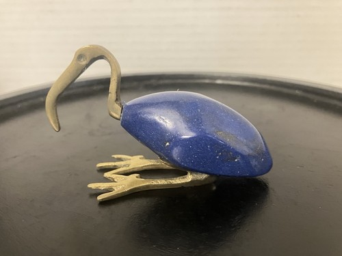 Ibis, Thoth, God of Knowledge Bronze & Lapis Lazuli Rare Figure 2.75”x4” Egypt - Picture 3 of 9