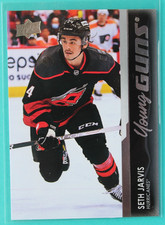 2021-22 Upper Deck Young Guns Rookie Card Seth Jarvis #745 Carolina Hurricanes. rookie card picture