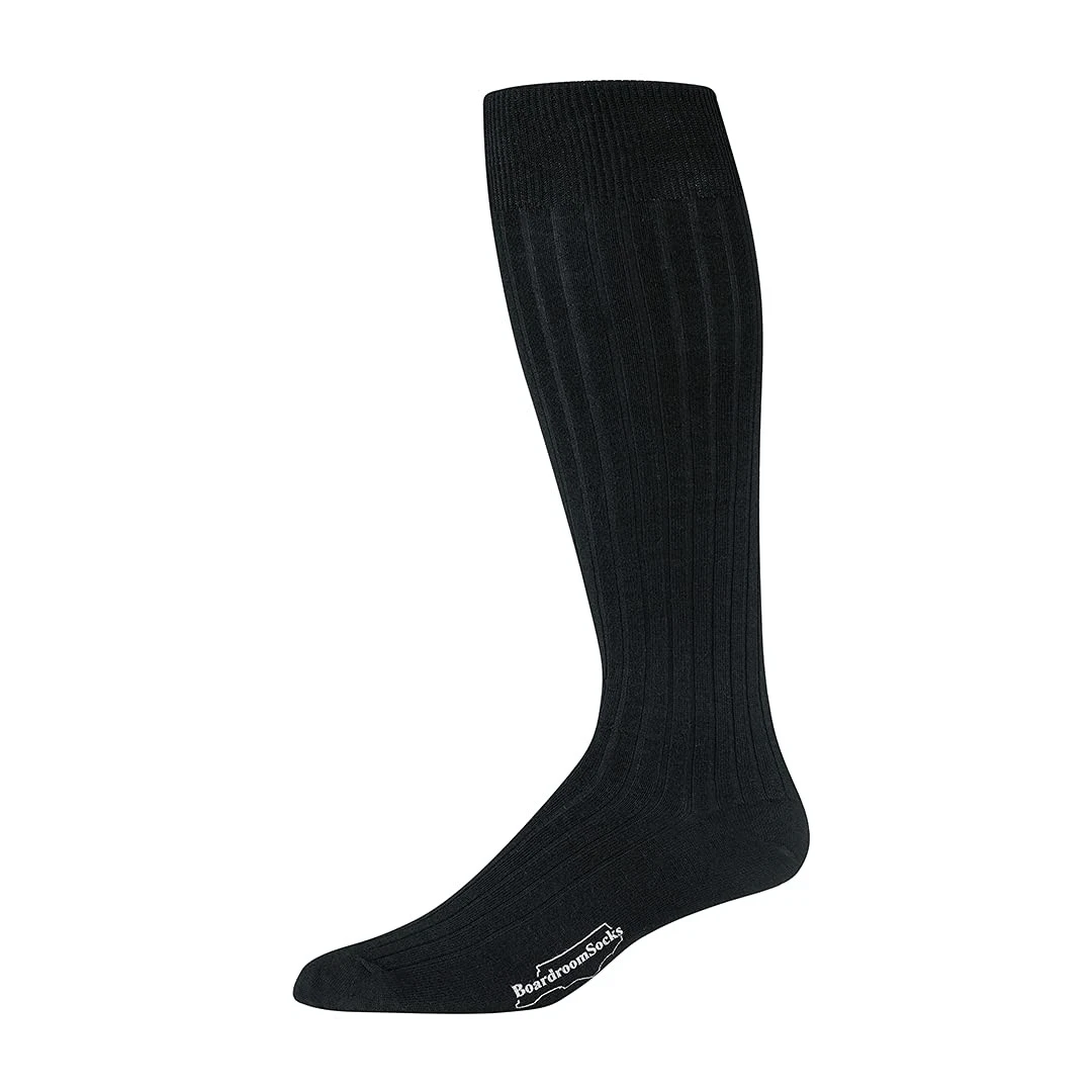 Merino Wool Dress Socks for Men – Over-the-Calf, Ribbed Wool Dress Socks for ...