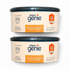 Diaper Genie Max Odor Lock Clean Laundry Scent Refill Rings - 2 Pack