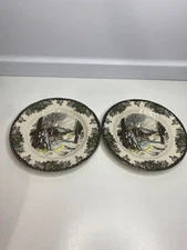 Set Of 2 Johnson Bros The Friendly Village School House 96” Dessert Plates