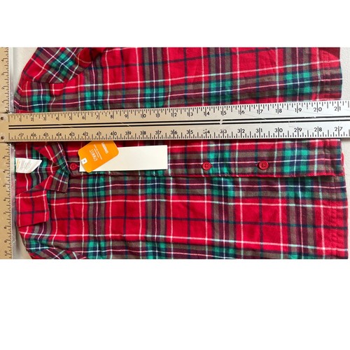 Gymbore M(7-8) NWT Sleepwear Plaid Boys Button Up Top - Picture 5 of 5
