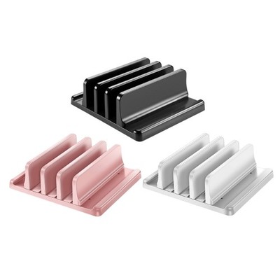 Vertical Laptop Stand 3 Slot Desktop Stand Holder Adjustable Dock Space Saving