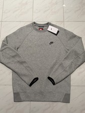 Men MT New 115 NIKE TECH Fleece Pullover Sweatshirt Heather Grey FB7916-063
