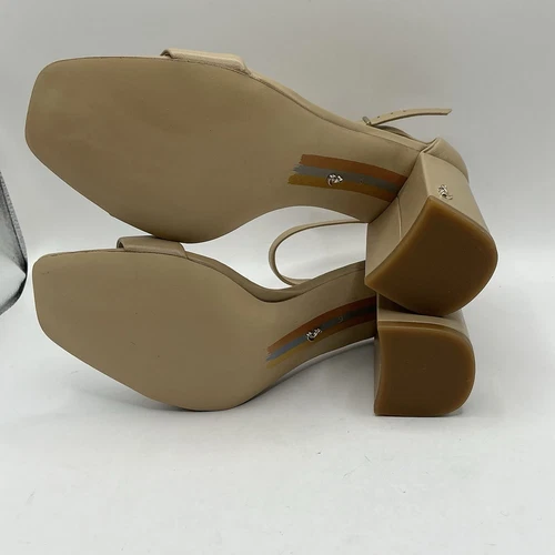 Sam Edelman Yaro Block Heeled Sandals, Beige Soft Leather - Size 3/36 RRP £130 - Picture 6 of 9