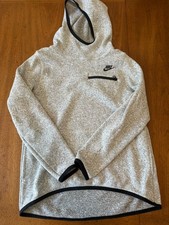 Nike Sportswear Women's Gray Fleece Pullover Hoodie Logo Size M