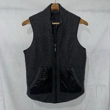SmartWool Reversible Vest Women’s Small Gray/Black Anchor Line Sherpa Fuzzy