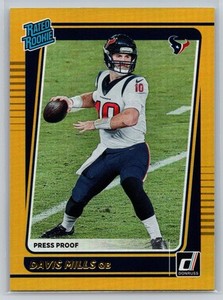 2021 Donruss Davis Mills Houston Texans Gold Press Proof Premium Rookie #273 715