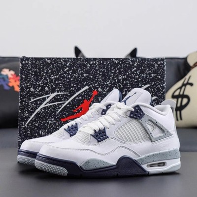 Nike Air Jordan 4 ''Midnight Navy'' Men's Mid Top Retro Basketball Shoes