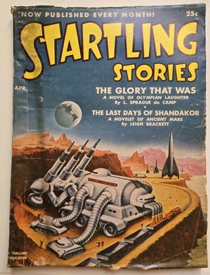 Startling Stories 4/52 G+ Schomberg Cvr! Frank Herbert's 1st Published SciFi!!! 