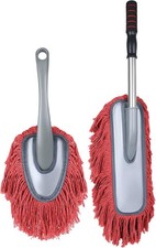 2 Pack Large Car Duster Exterior Scratch Free with Extendable Handle and Car ...