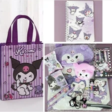 Kuromi Bundle Tote Plush Accessory/Coin Pouch Keychain Stationary Gift Set