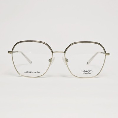 IMAGO Nobile Women's Ultra-Light Titanium Geometric Glasses in Rose Gold | 55mm