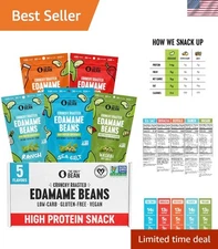 The Only Bean Crunchy Roasted Edamame Bean Snacks 5 Flavors, Healthy Snacks f...