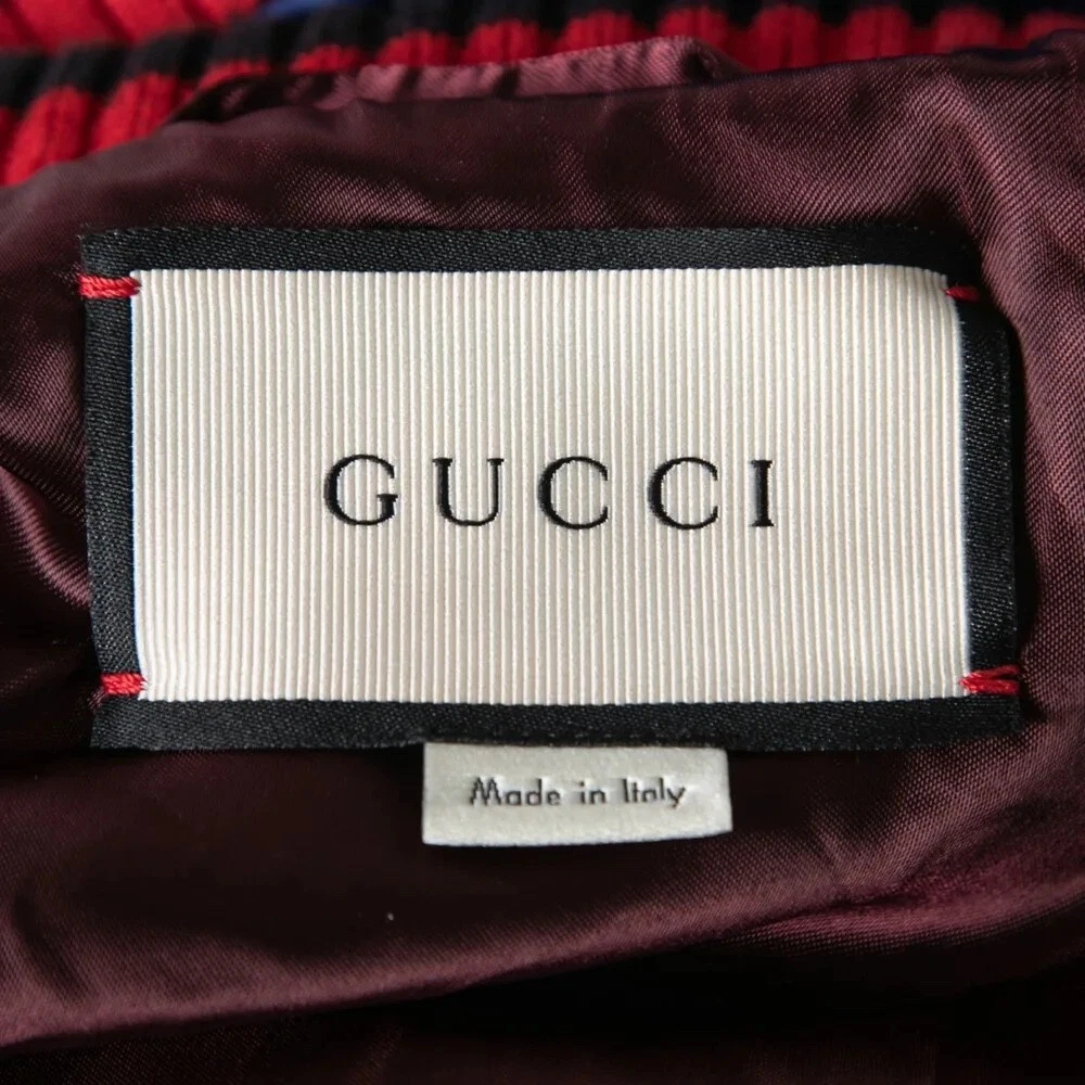 Gucci bomber in raso impreziosito da teschio di cristallo IT 40