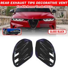 Gloss Black Rear Exhaust Tips Side Decorative Vent For Alfa Romeo Tonale 2023+