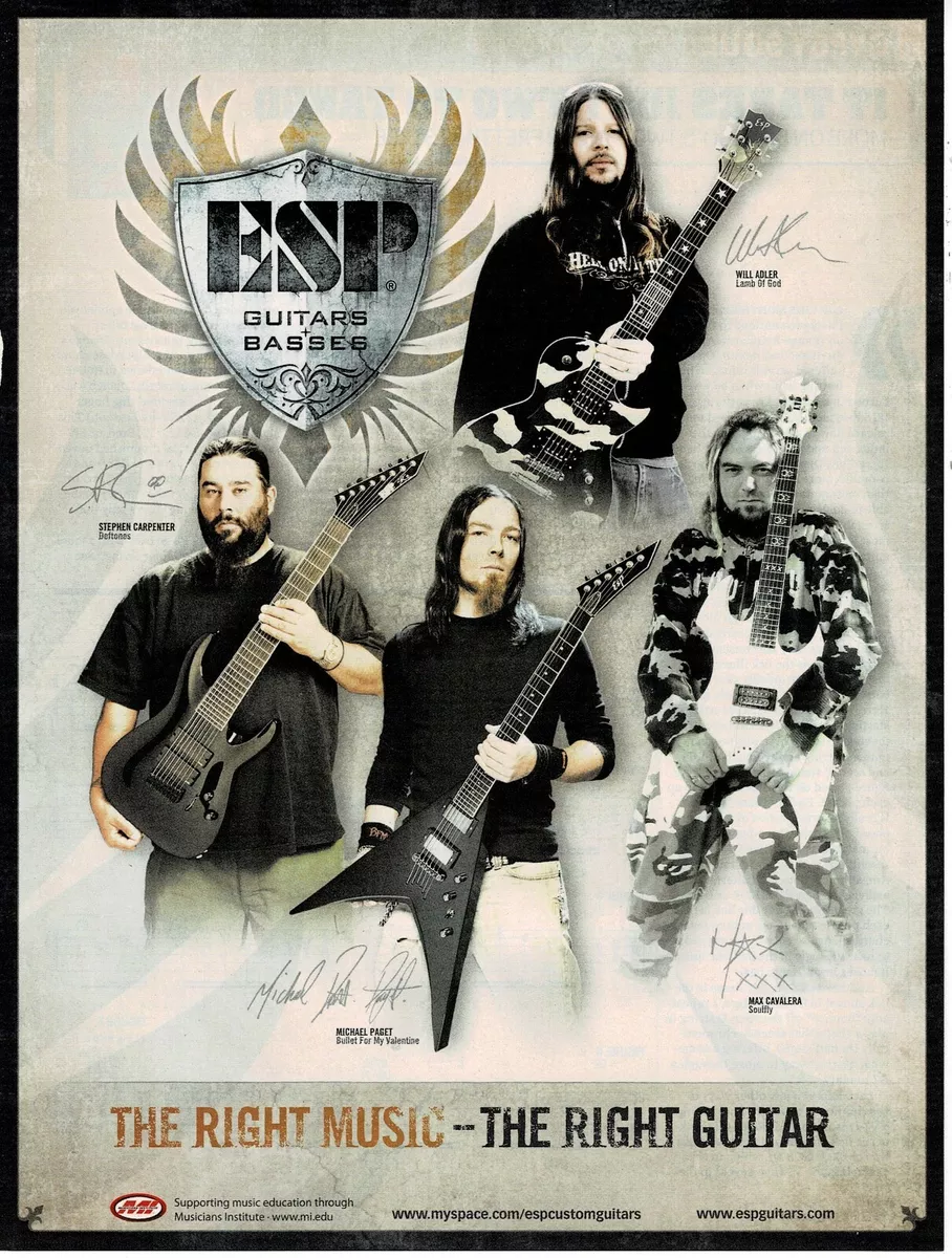 ESP GUITARS CARPENTER WILL ADLER MICHAEL PAGET CAVALERA