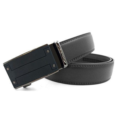 New Genuine Leather Mens Ratchet Belt Belts For Men Adjustable Automatic Buckle - Picture 13 of 50