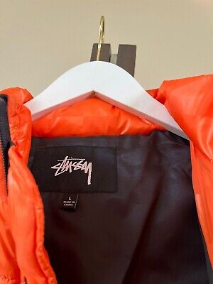 Stussy,Puffer 橙色夹克,全新带标签,中号| eBay