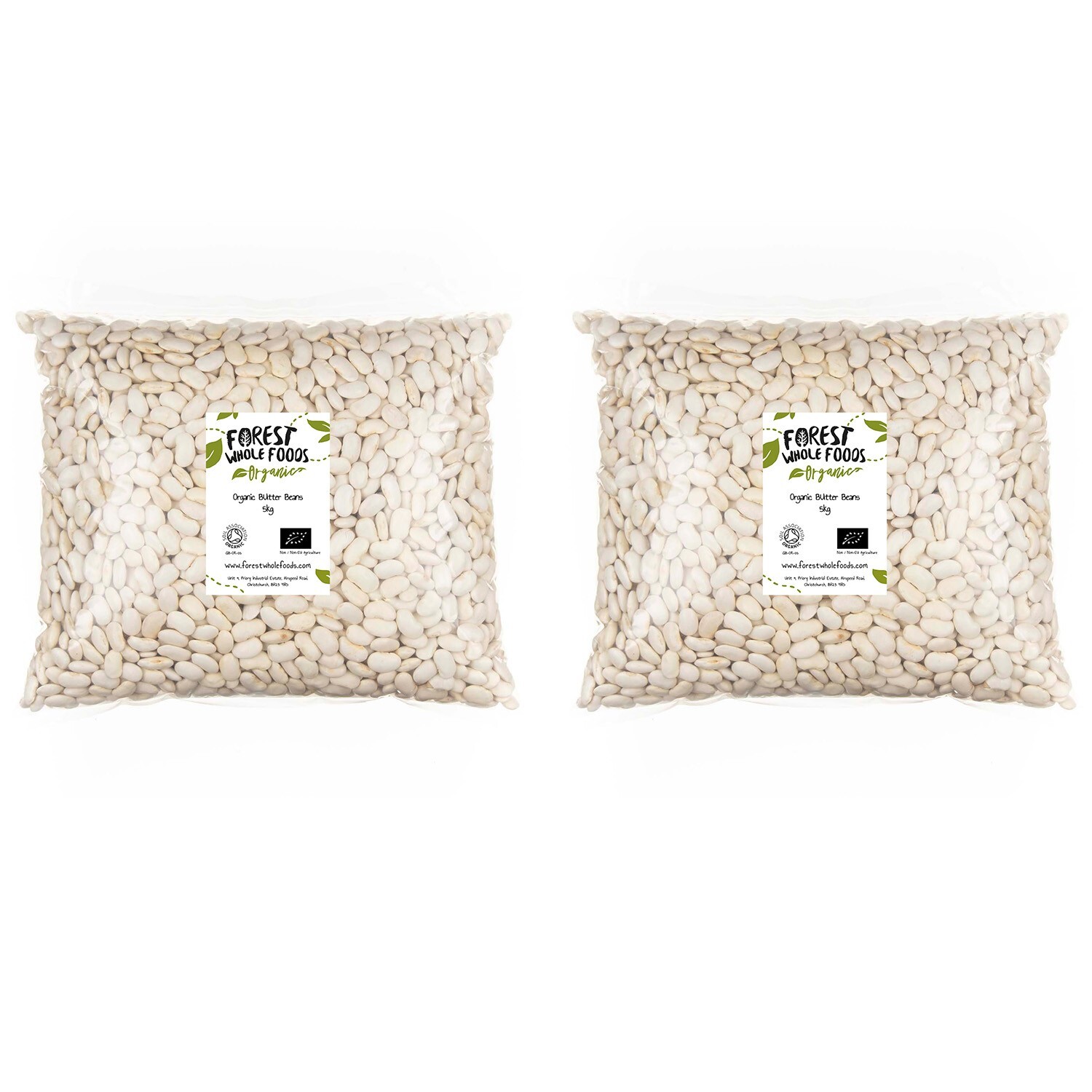 Organic Butter Beans (Lima Beans) 10kg - Forest Whole Foods