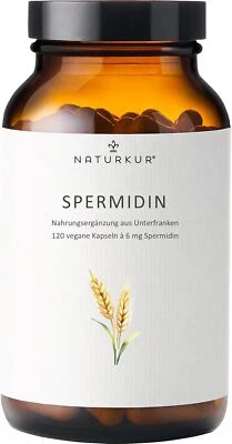 Naturkur® Spermidin 6 mg - 120 Kapseln im Apothekerglas - Vegan