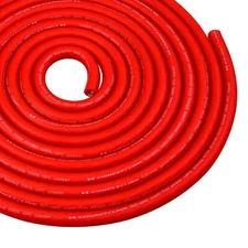 25ft 1/0GA Gauge Car Battery Power Cable Ground Wire Tinned OFC Copper Frost Red