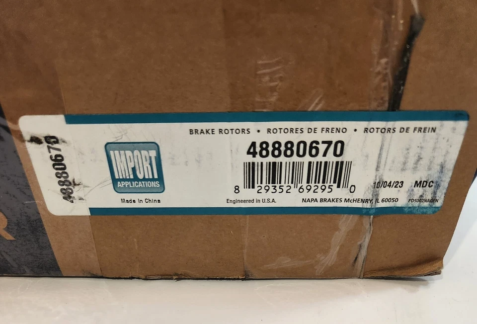 NAPA - 48880670 - Премиум тормозной ротор - подходит для Toyota Tacoma 2008-23 годов выпуска - Изображение 2 из 2