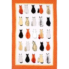 Ulster Weavers Kitty Cats in Waiting Multi-Color 100% Cotton Tea Towel 29" x 18"