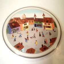 Villeroy & Boch Design Naif Town Center Plate TEA TILE Trivet 8” Porcelain