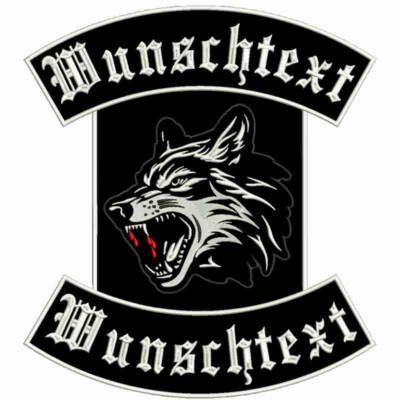 Rückenpatch mit ODIN WOLF Motiv und WUNSCHTEXT Aufnäher alle Farben 39x35cm