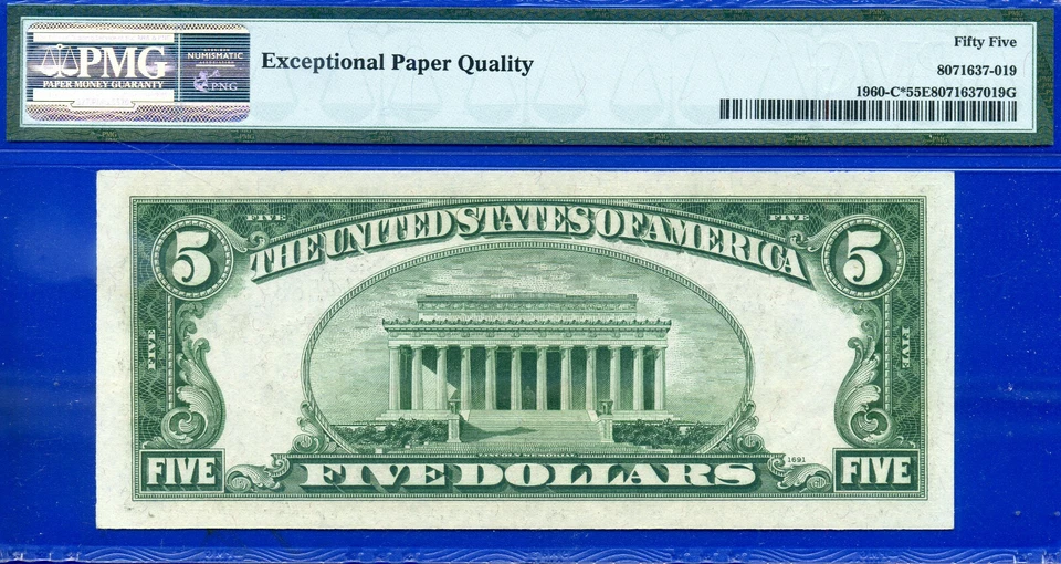 2nd highest graded $5 1934D FRN Philadelphia Star PMG 55EPQ 6 known Fr 1960-C* - Image 3 of 3