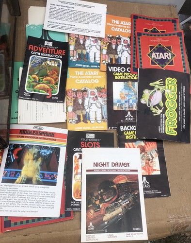 Atari 2600 Konvolut Tele-Games Center, 20 Spiele, Joysticks Paddel, Schnüre, Handbücher - Bild 4 von 8