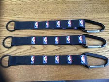 Lot of 3 NBA Black Strap Wrist Lanyard for Keys / Keychain  NEW   WW29 