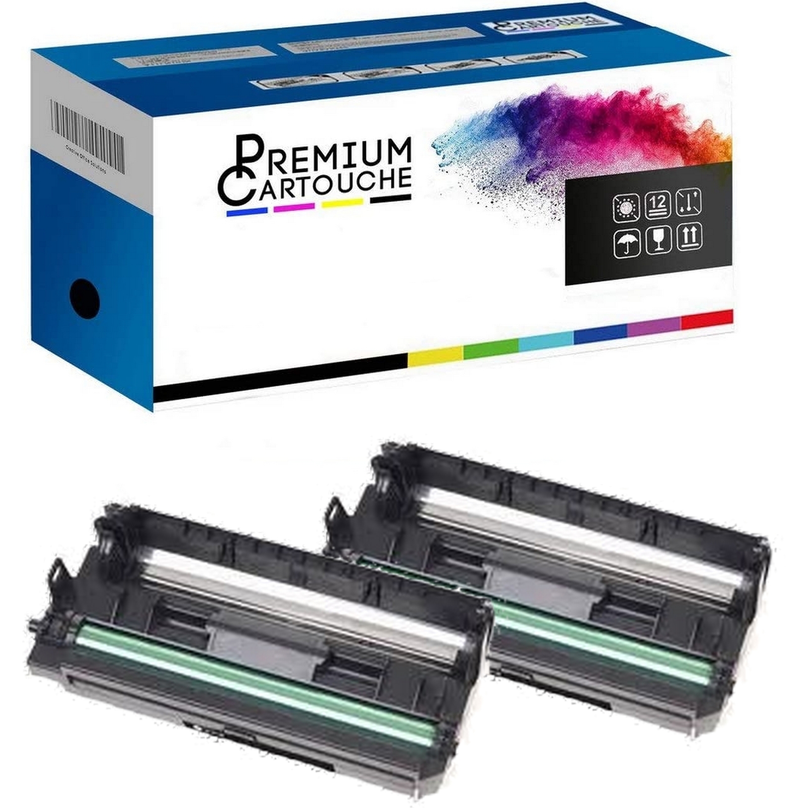 Toner KX-FAD93X Panasonic pour Éviter les Pannes de Bureau Pack de 2 Cartouches Noires