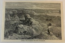 1877 magazine engraving~ GENERAL VIEW OF RUINS OF NAUKRATIS Egypt