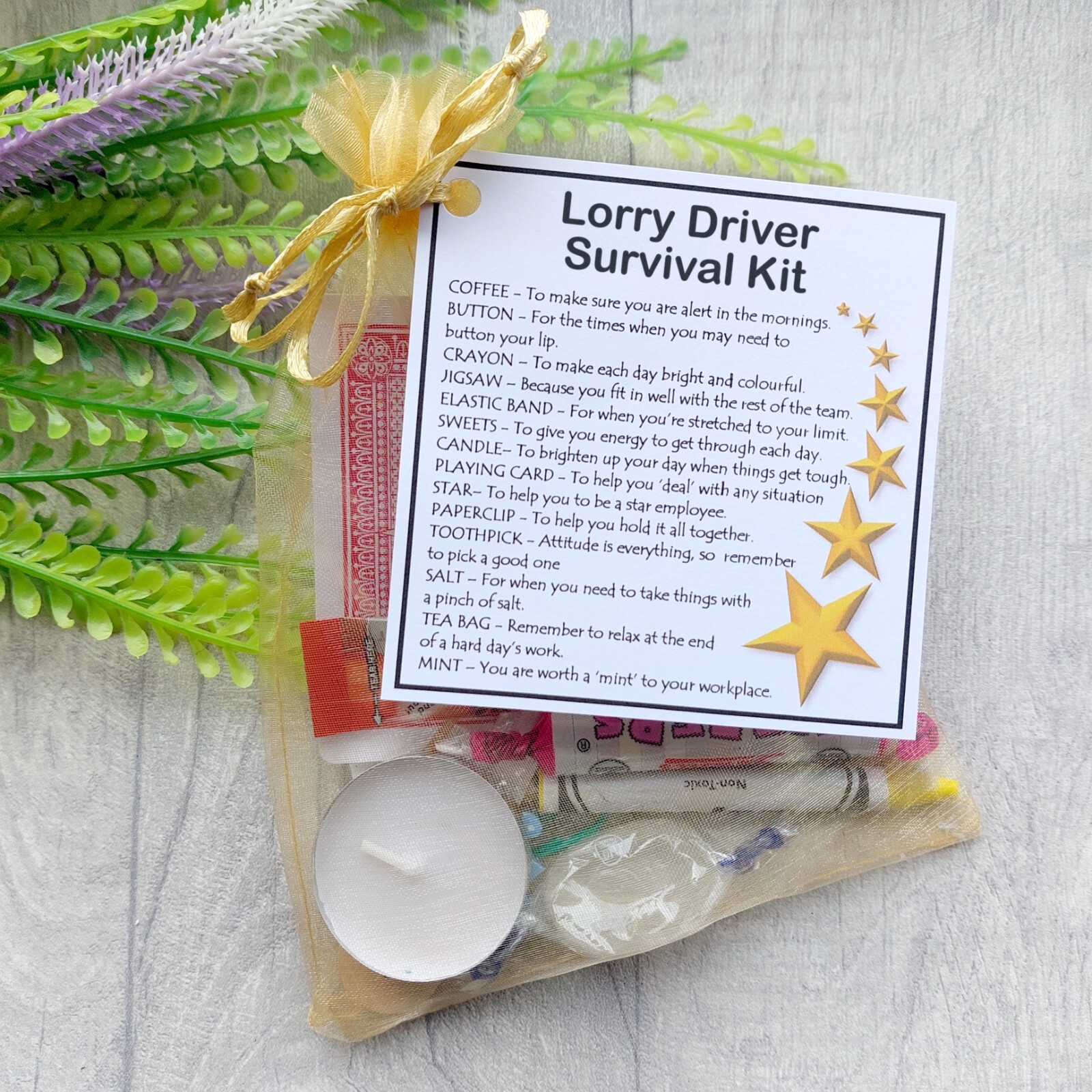 Lorry Driver Survival Kit -  SECRET SANTA gift, Novelty HGV Driver Gift