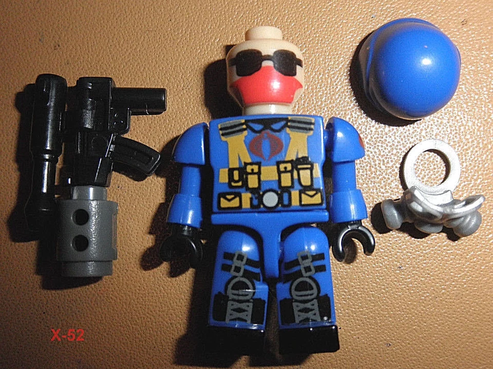 GIJOE Gi Joe Kreo Cobra Trooper máscara roja mini figura víbora ejército constructor Kre-o juguete Foto 2 de 2